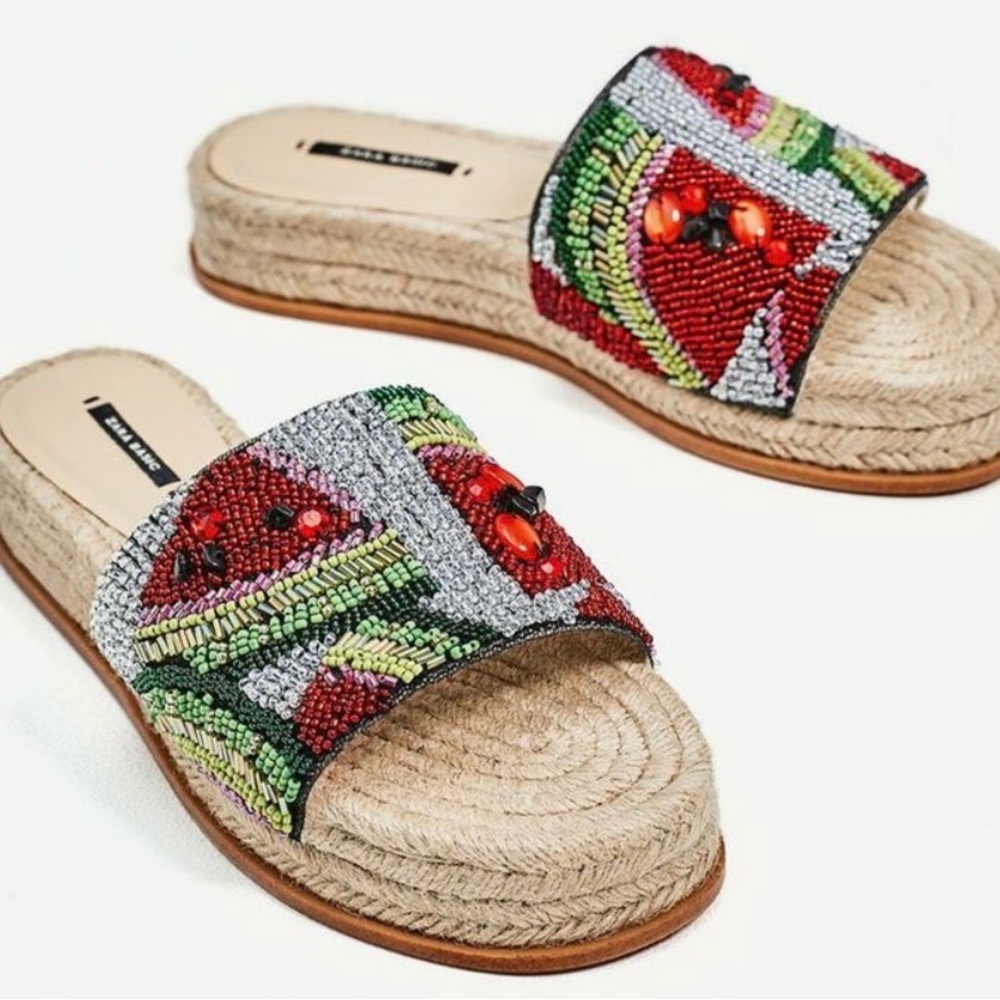 ⭐️ Zara Basic Beaded Sandals